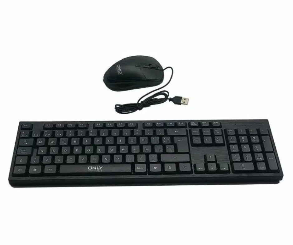 KIT TECLADO+MOUSE - MOD D52-20 - NEGRO - USB - VVO00004 - ONLY-D52-20 - ONLY