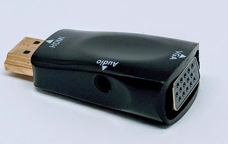 CONVERSOR DE HDMI A VGA + AUDIO PLUG 3.5MM - M A H - NO INCLUYE CABLE PLUG- 09-031D - INT.CO