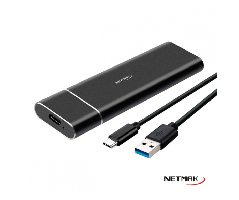 CARRY DISK EXTERNO USB-C 3.2 P SSD M.2 NGFFSAT - NM-CASE-5 - NETMAK