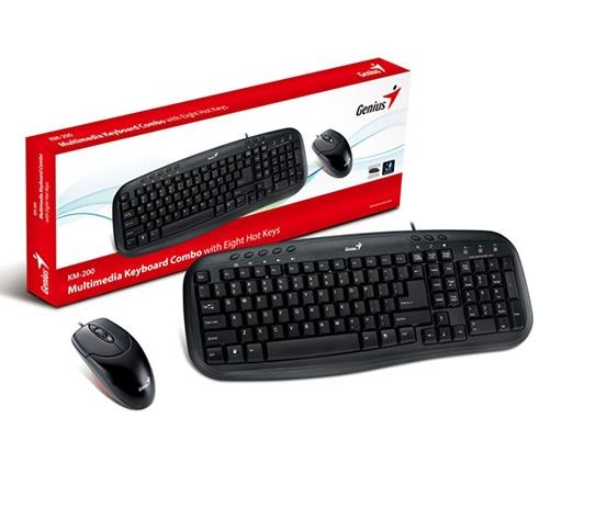 KIT TECLADO+MOUSE - KM200 - NEGRO - USB - 46789 - 5801 - KM200  - GENIUS