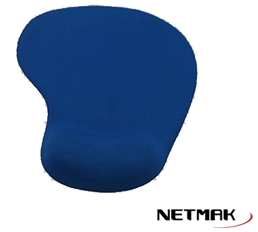 MOUSE PAD C/ APOYA MUÑECA GEL - AZUL - NM-PGEL-B - NETMAK