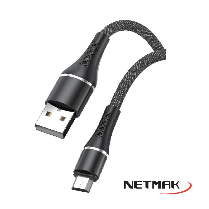 CABLE USB 2.0 A MICRO USB - NEGRO - M A M - 1 MTS - NM-117 - NETMAK