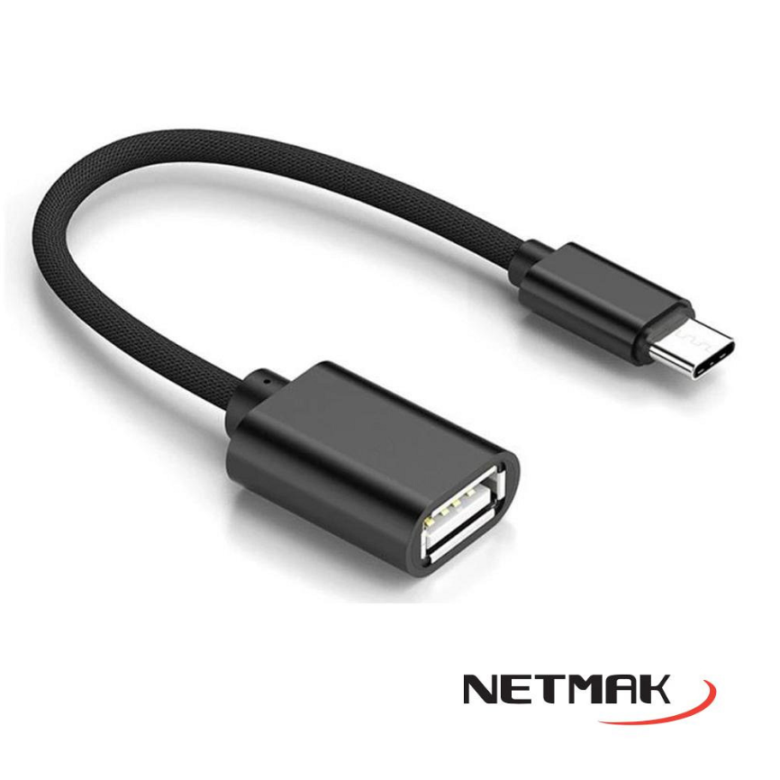 ADAPTADOR USB TIPO C 3.1 A USB 3.0 - M A H - (OTG) - NM-C104 - NETMAK