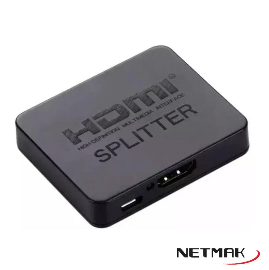 SPLITTER HDMI - 2 PUERTOS - 1080 - 3D - FULL HD. 3D FULL - NM-HD6 - NETMAK