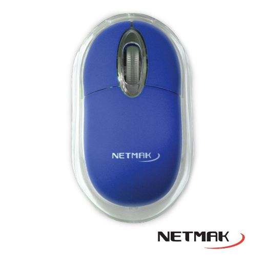 MOUSE USB - M01 - AZUL - LED -  NM-M01-BLUE - NETMAK