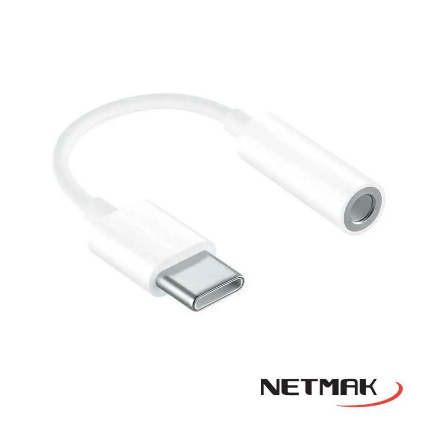 ADAPTADOR USB TIPO C A PLUG 3.5 MM - M A H - NM-TC55 - NETMAK