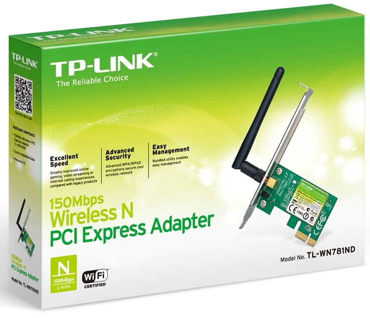Placa Pci Express Wifi Tp-link 150mbps Adaptador Inalambrico