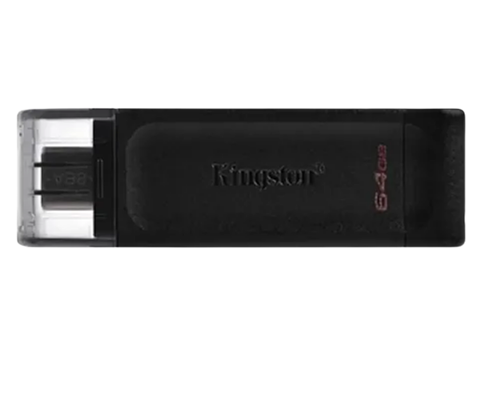 PENDRIVE USB TYPE C 3.2 - 64GB - DT70 - NEGRO - 0413276 - DT70/64GB - KINGSTON